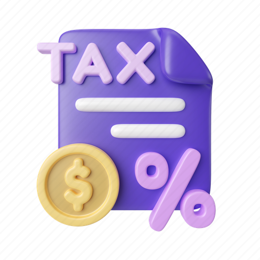 Business, finance, tax, taxation, percentage, paper, government 3D illustration - Download on Iconfinder