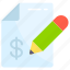 document, note, report, draw, list, dollar, agreement 