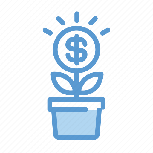 Cash, dollar, business, finance, grow, money plant, plant icon - Download on Iconfinder