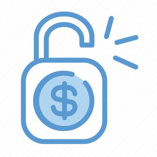 Padlock, protection, unlock, money icon - Download on Iconfinder