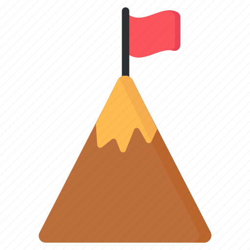 Mission accomplished, mission achieved, flagged mountain, success, victory icon - Download on Iconfinder