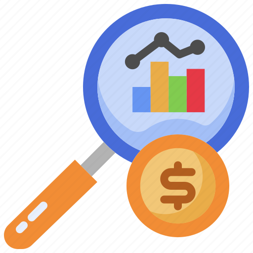 Analytics, search, statistics, magnifying, glass, data, marketing icon - Download on Iconfinder