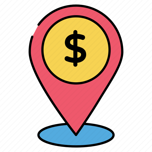 Bank location, bank direction, gps, navigation, geolocation icon - Download on Iconfinder