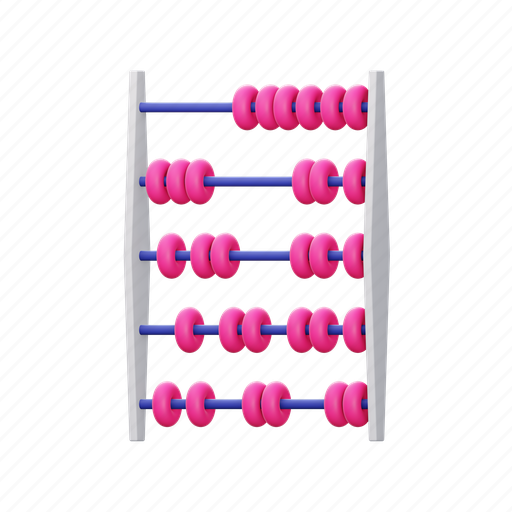 Abacus, calculator, math, counting, calculation, education 3D illustration - Download on Iconfinder