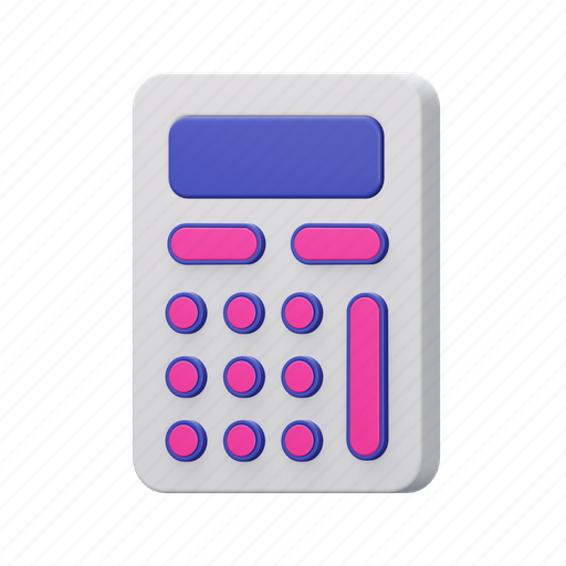Calculator, accounting, calculation, finance, math 3D illustration - Download on Iconfinder