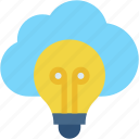 solution, idea, create, cloud, marketing, light, bulb