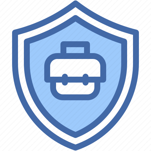 Shield, work, insurance, safe, safety, briefcase icon - Download on Iconfinder