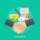 business, partnership, pencil, profil, teamwork