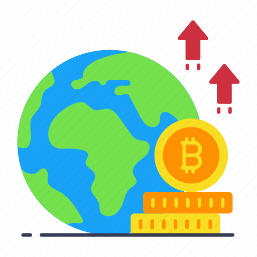 Bitcoin investment, global, global currency, global invest, global investment, global money, invest icon - Download on Iconfinder