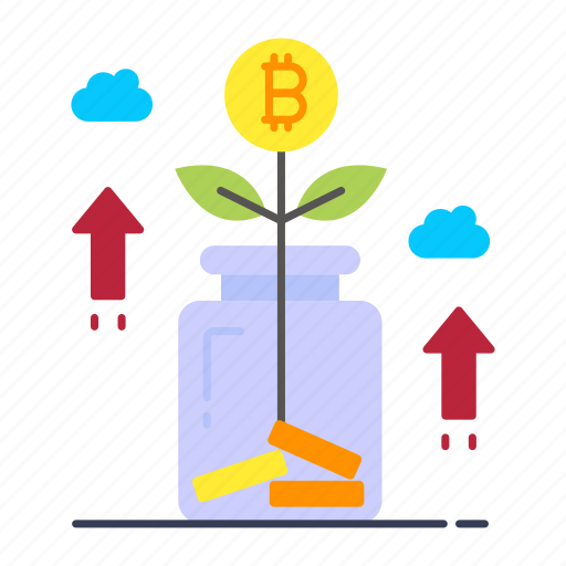 Banking, bitcoin, cryptocurrency, currency, ebank, finance, growth icon - Download on Iconfinder