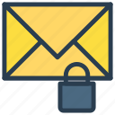 lock, mail, message, private, protection