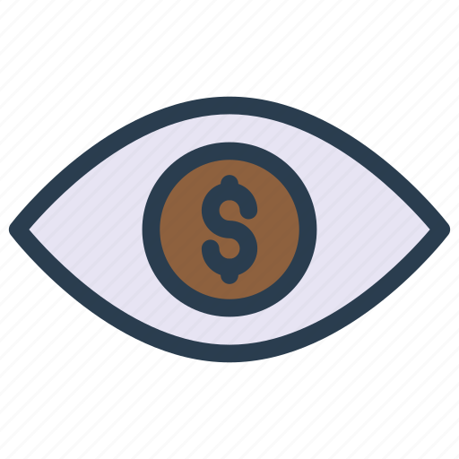 Dollar, eye, look, see, view icon - Download on Iconfinder