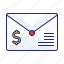 envelope, letter, money 