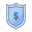 money, secure, shield 