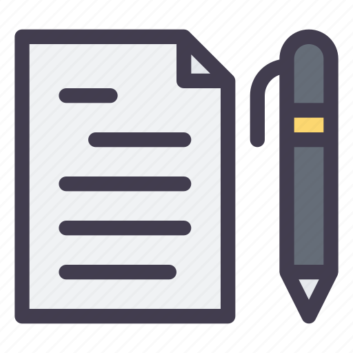Document, file, pen, write, writing icon - Download on Iconfinder