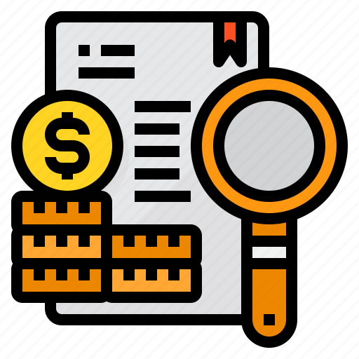 Business, coins, maginfier, money, paper icon - Download on Iconfinder