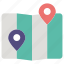 location, map, arrow, marker 