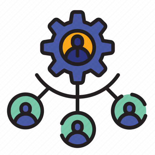 Teamwork, team, user, gear, leader, member, people icon - Download on Iconfinder
