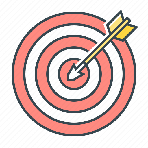 Goal, line, target, aim, arrow, purpose, targeting icon - Download on Iconfinder