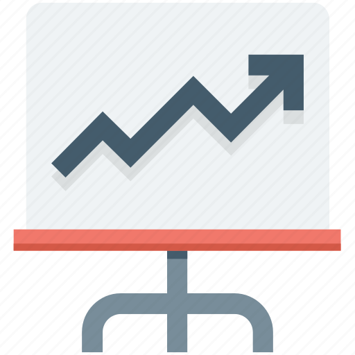 Analytics, graph presentation, growth chart, line chart, presentation icon - Download on Iconfinder