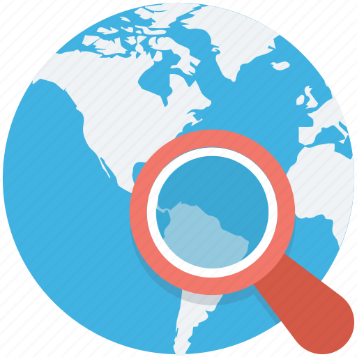 Find place, globe, local seo, magnifier, search location icon - Download on Iconfinder