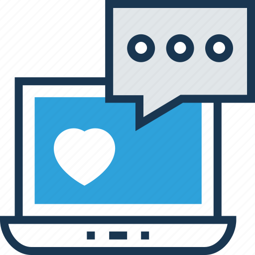 Chatting, emotional information, laptop, love, loving icon - Download on Iconfinder
