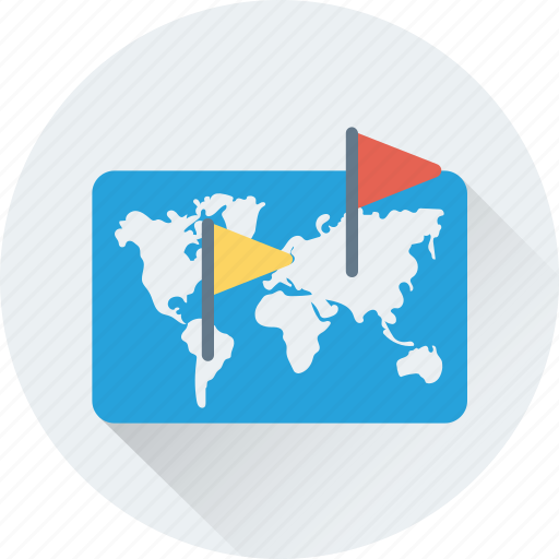 Flag, location, map, placeholder, pointing icon - Download on Iconfinder