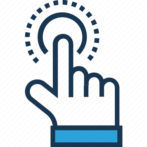 Finger touch, hand gesture, hand touch, pointing finger, sensor data icon - Download on Iconfinder