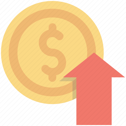 Dollar coin, growth, investment, profit, progress icon - Download on Iconfinder