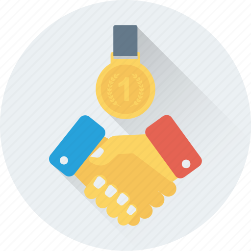 Business partners, businessmen, deal, medal, partner icon - Download on Iconfinder