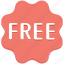 free, free badge, offer, sticker 