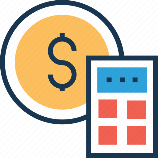 Accounting, calculating device, calculator, currency, currency accounting icon - Download on Iconfinder