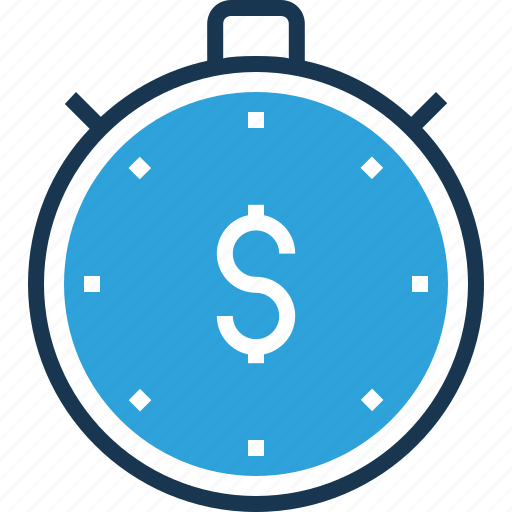 Chronometer, dollar, stopwatch, time counter, time is money icon - Download on Iconfinder