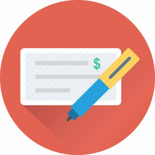 Cheque signature, paycheck, payment, receipt, voucher icon - Download on Iconfinder