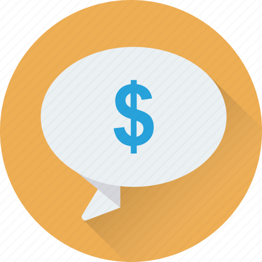 Business talk, chat bubble, dollar, live chat, online business icon - Download on Iconfinder