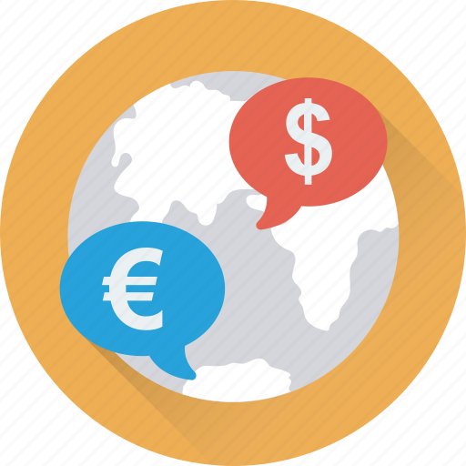Currency exchange, digital currency, euro, globe, money icon - Download on Iconfinder