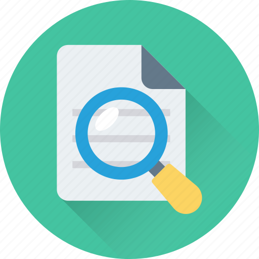 File scanning, magnifier, page, search file, search page icon - Download on Iconfinder