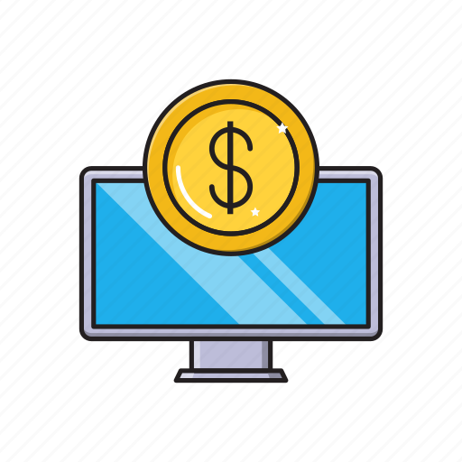 Dollar, lcd, online, pay, screen icon - Download on Iconfinder