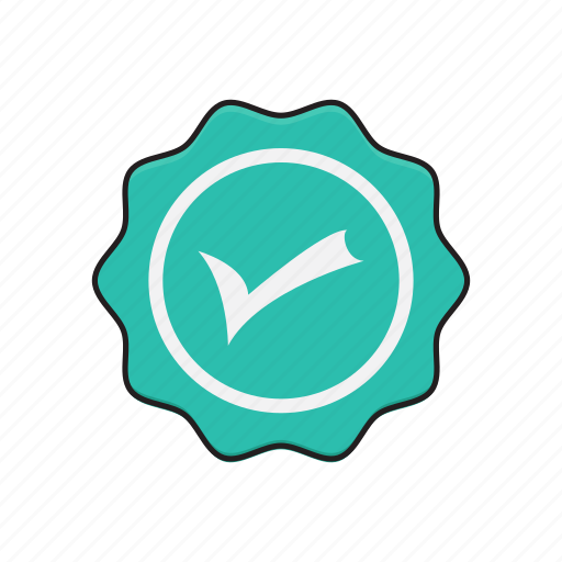 Check, complete, mark, sticker, verified icon - Download on Iconfinder