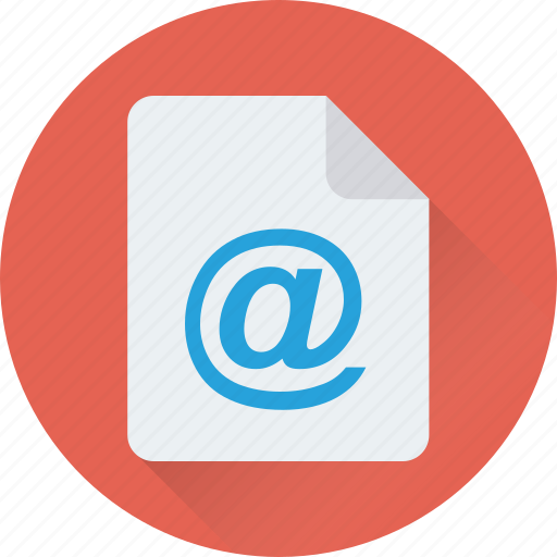 Arroba, email, file, message, sheet icon - Download on Iconfinder