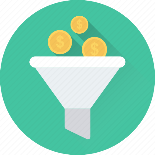 Dollar, filter, funnel, money exchange, money filter icon - Download on Iconfinder