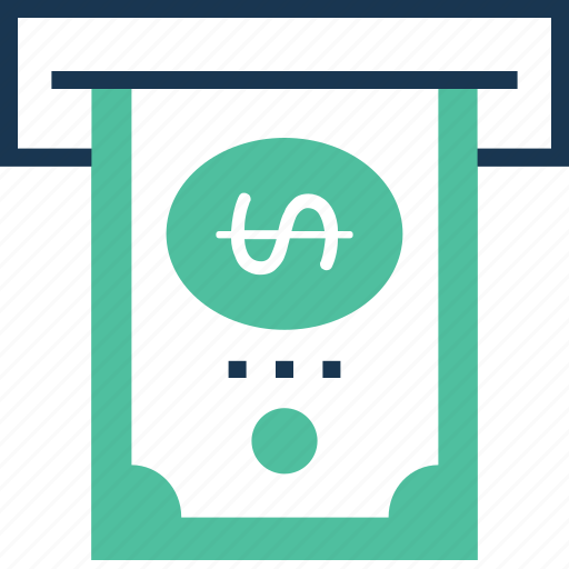 Atm, atm withdrawal, banking, cash withdrawal, transaction icon - Download on Iconfinder