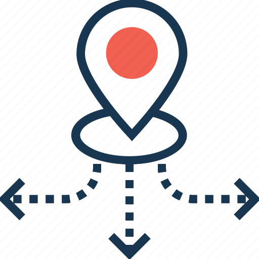 Direction, direction pin, location pin, map pin, navigation icon - Download on Iconfinder