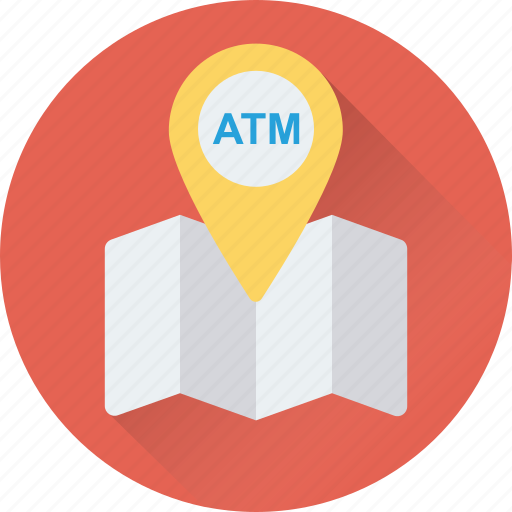 Atm, atm locator, exact location, map location, placeholder icon - Download on Iconfinder