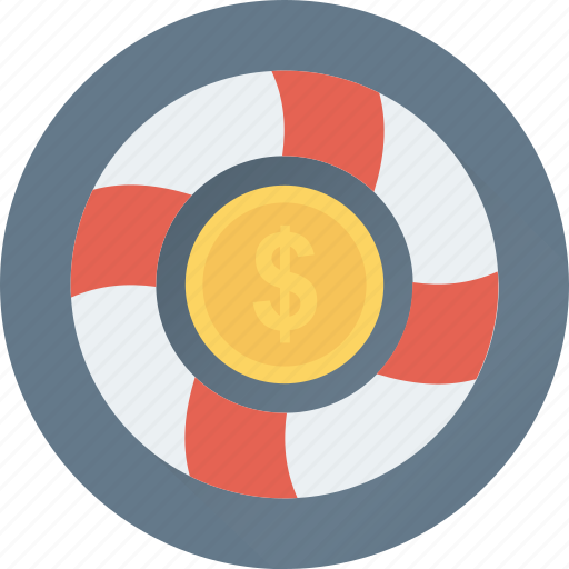 Coin, dollar, life belt, money protection, protection icon - Download on Iconfinder