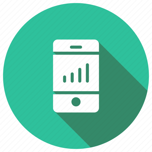 Analytics, graph, mobile, phone, report icon - Download on Iconfinder