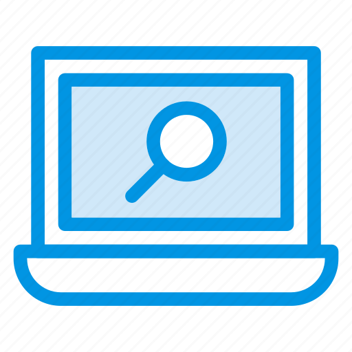 Analysis, laptop, magnifir, search icon - Download on Iconfinder