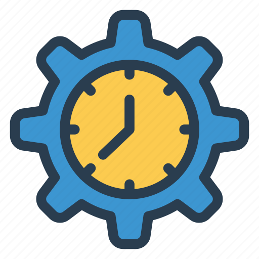 Clock, config, gear, schedule, settings icon - Download on Iconfinder