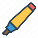 highlighter, marker, pencil, text