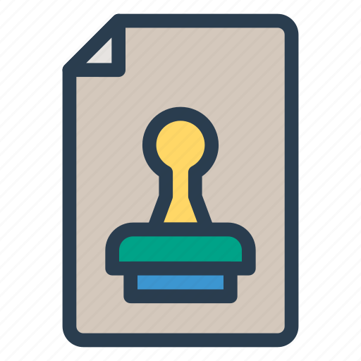 Approved, file, page, stamp icon - Download on Iconfinder